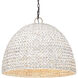 Rue 8 Light 27 inch Matte Black Pendant Ceiling Light in Painted Sweet Grass